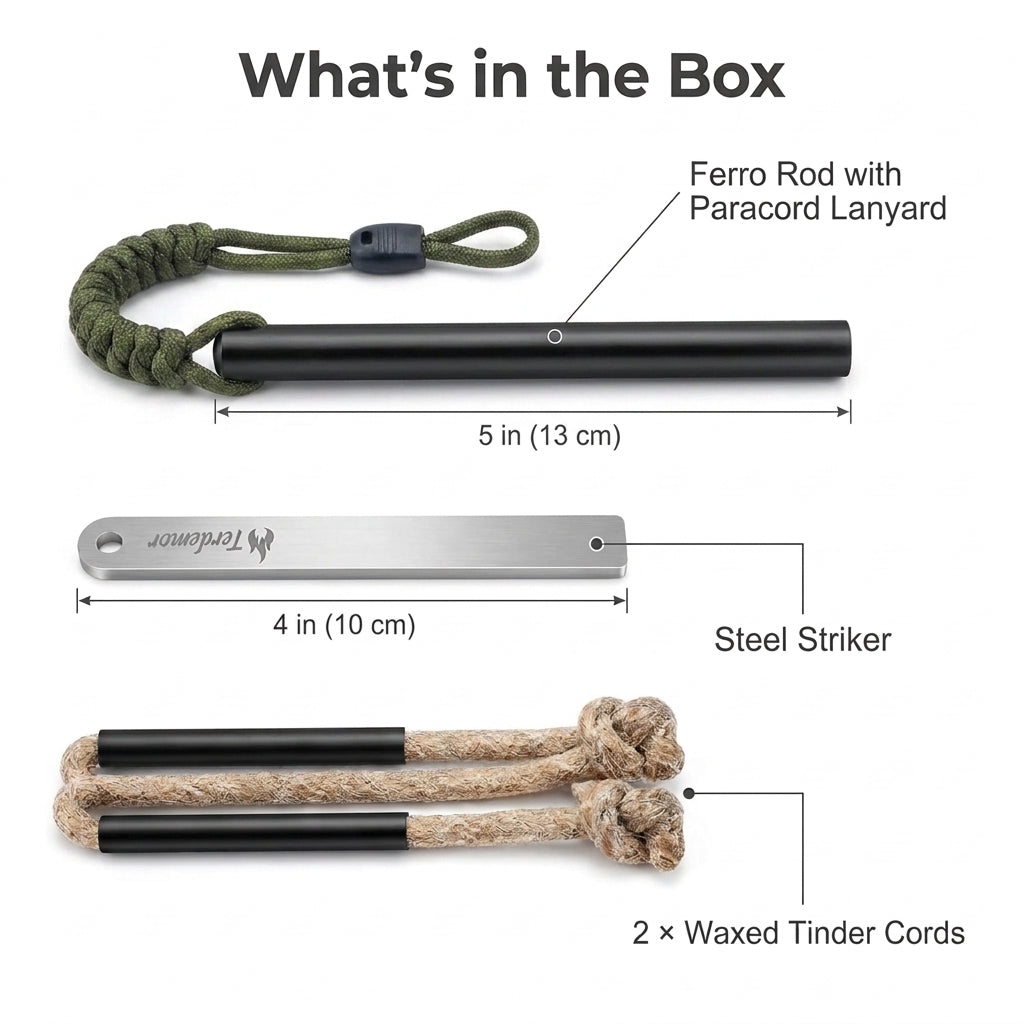 Ferro Rod Fire Starter Kit