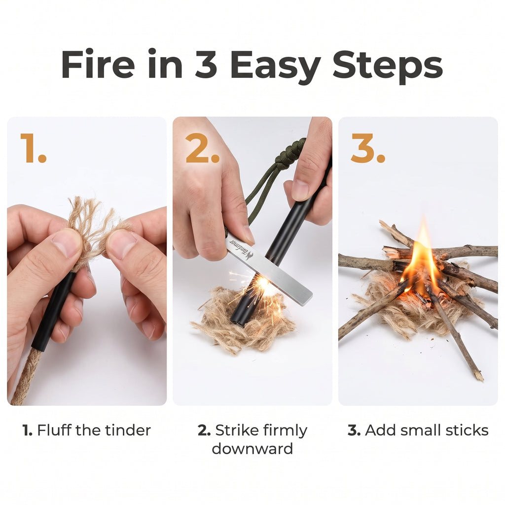 Ferro Rod Fire Starter Kit